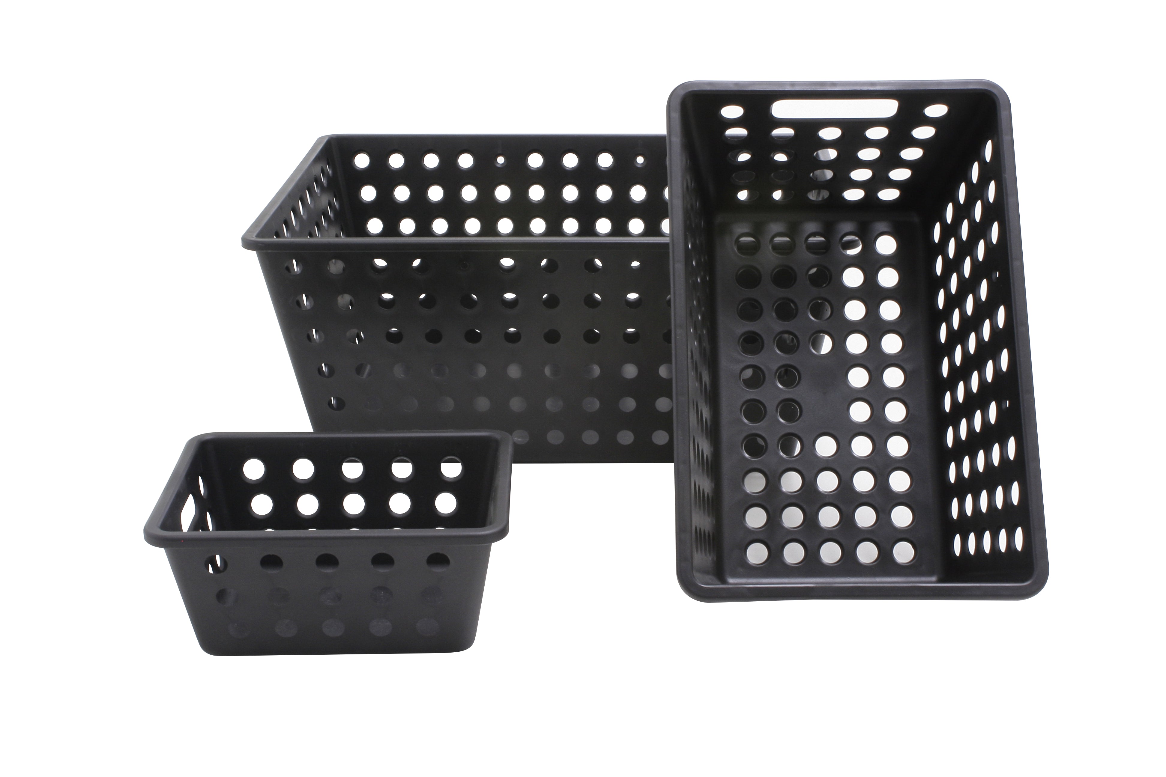 Coza Plastic Basket Black   12,9 L  39 X 30 X 16,8 cm Organizer Made in Brazil