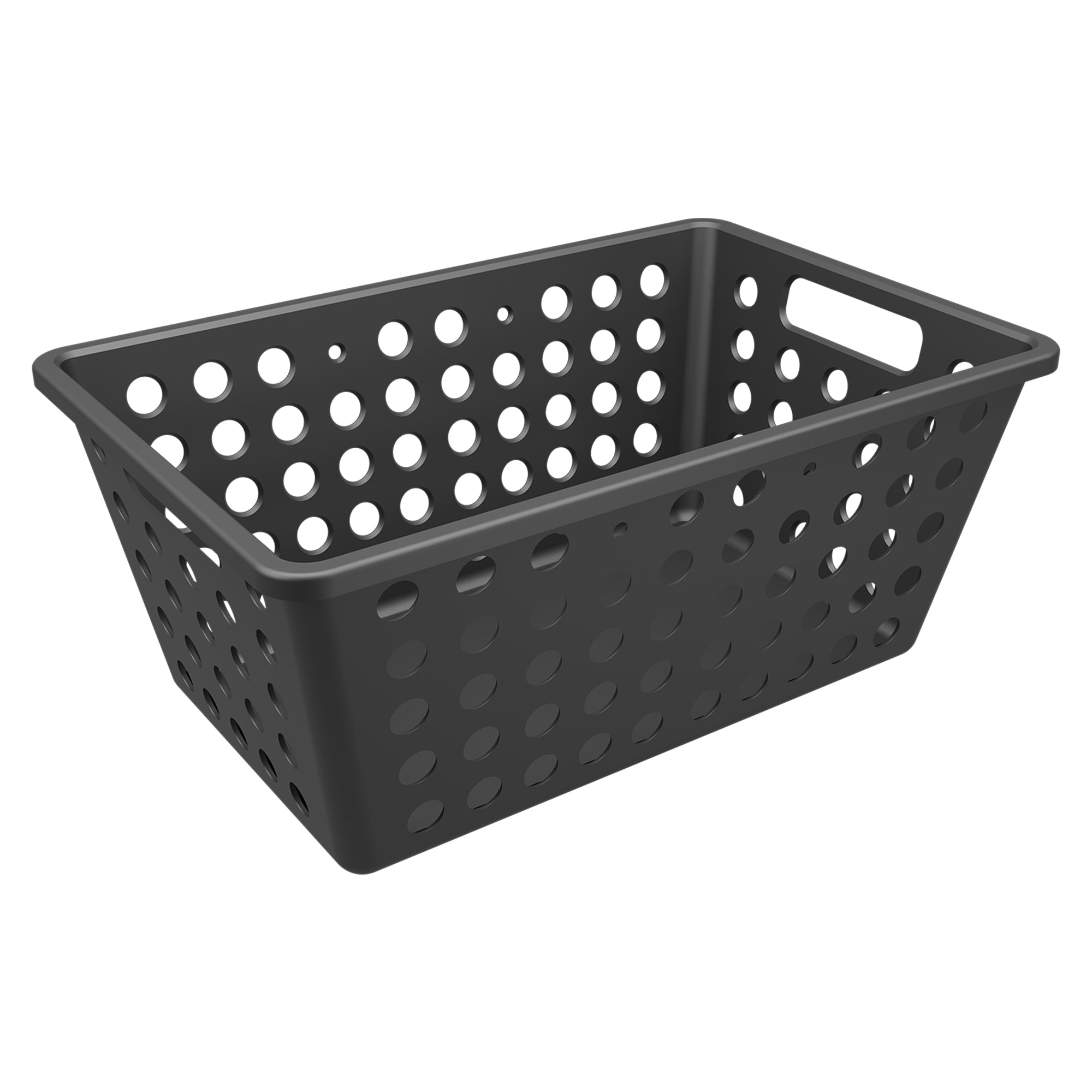 Coza Plastic Basket Black   4,4 L  28,8 X 19,1 X 12,3 cm Organizer Made in Brazil