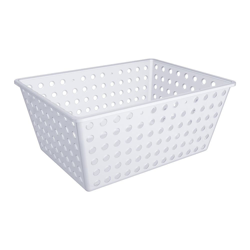 Coza Plastic Basket White  12,9 L  39 X 30 X 16,8 cm Organizer Made in Brazil