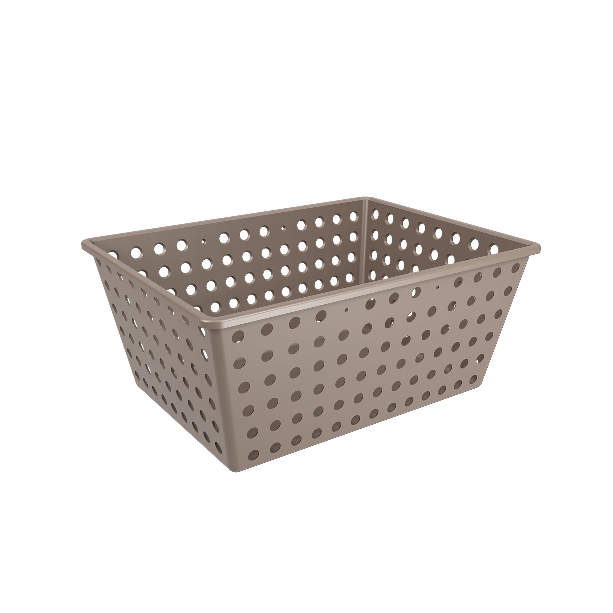 Coza Plastic Basket Beige   12,9 L  39 X 30 X 16,8 cm Organizer Made in Brazil