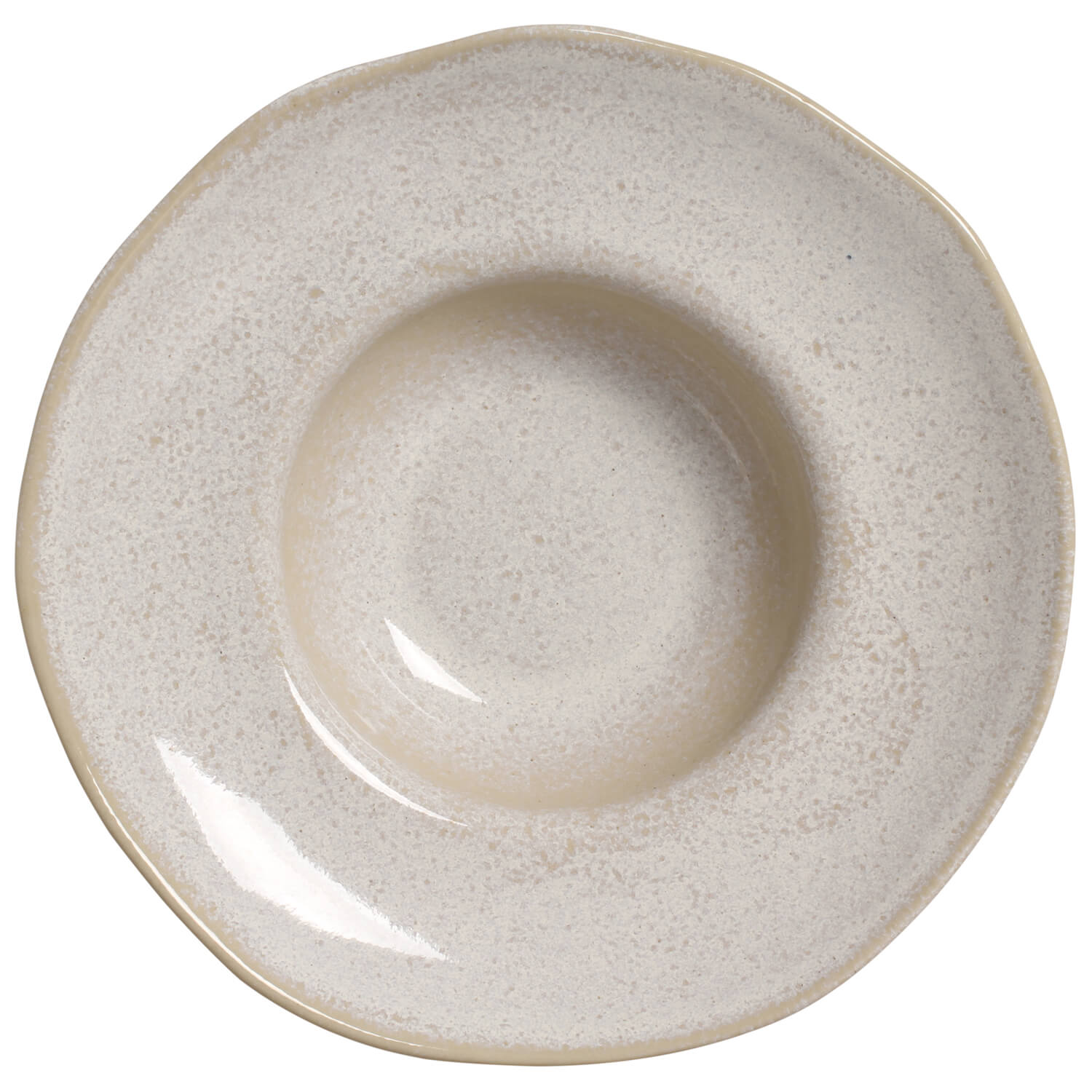 Pasta Dinner Plate Deep Rim Stoneware 28 cm  x 6,5 cm 450 ml Latte Colour Made in Brazil Organic Shape Porto Brasil Ceramic Make a Set