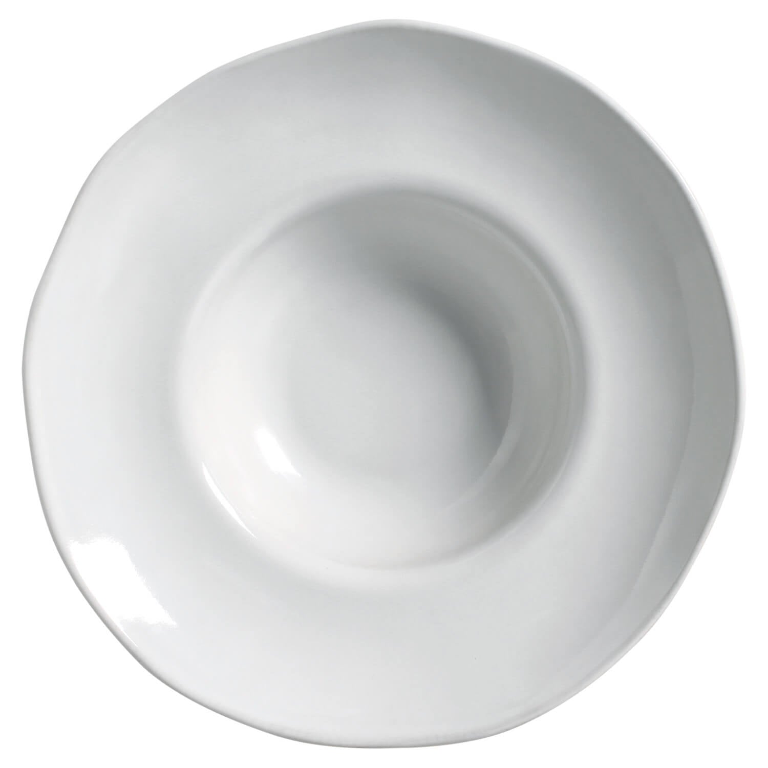 Pasta Dinner Plate Deep Rim Stoneware 28 cm  x 6,5 cm 450 ml New White Colour Made in Brazil Organic Shape Porto Brasil Ceramic Make a Set