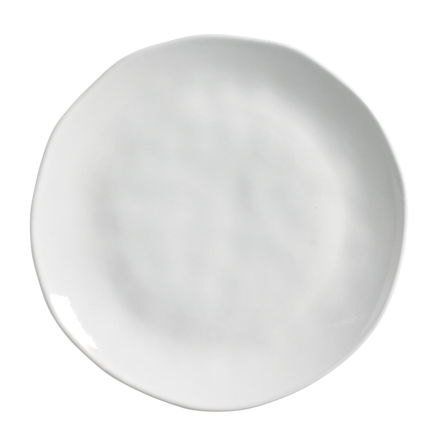 Dinner Plate Stoneware 26,5 cm Porto Brasil  Organic Shape New White Colour Made in Brazil Ceramic Make a Set