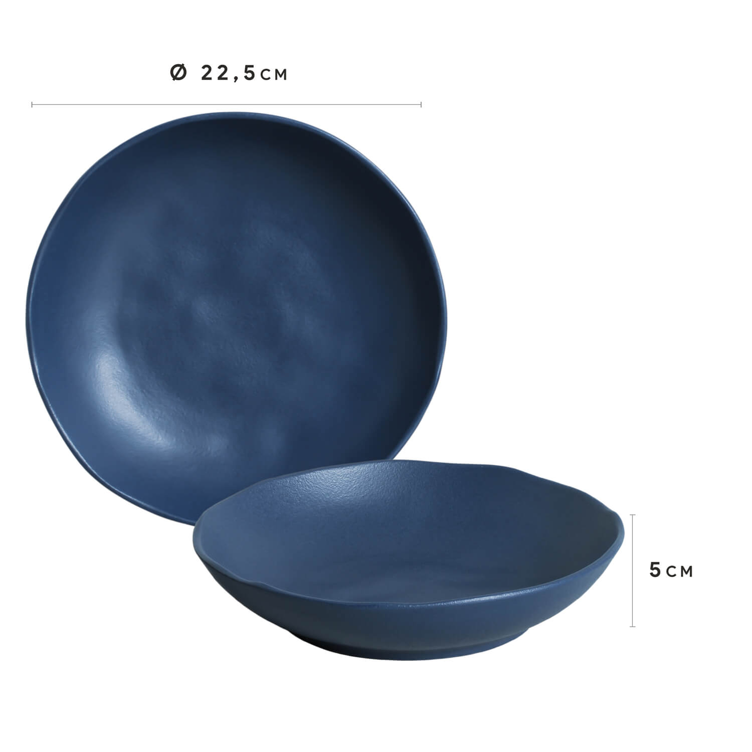 Bowl Stoneware 22.5 cm 830 ml Boreal Colour Bio Shape  Made in Brazil   Ceramic  Porto Brasil Make a Set