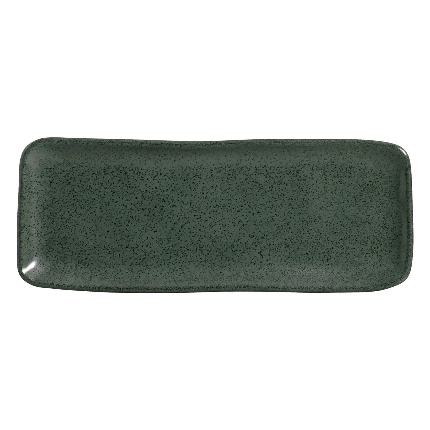 Platter Tray Stoneware 33 cm x 13 cm  Greenery Colour Made in Brazil Organic Shape Porto Brasil Ceramic Make a Set