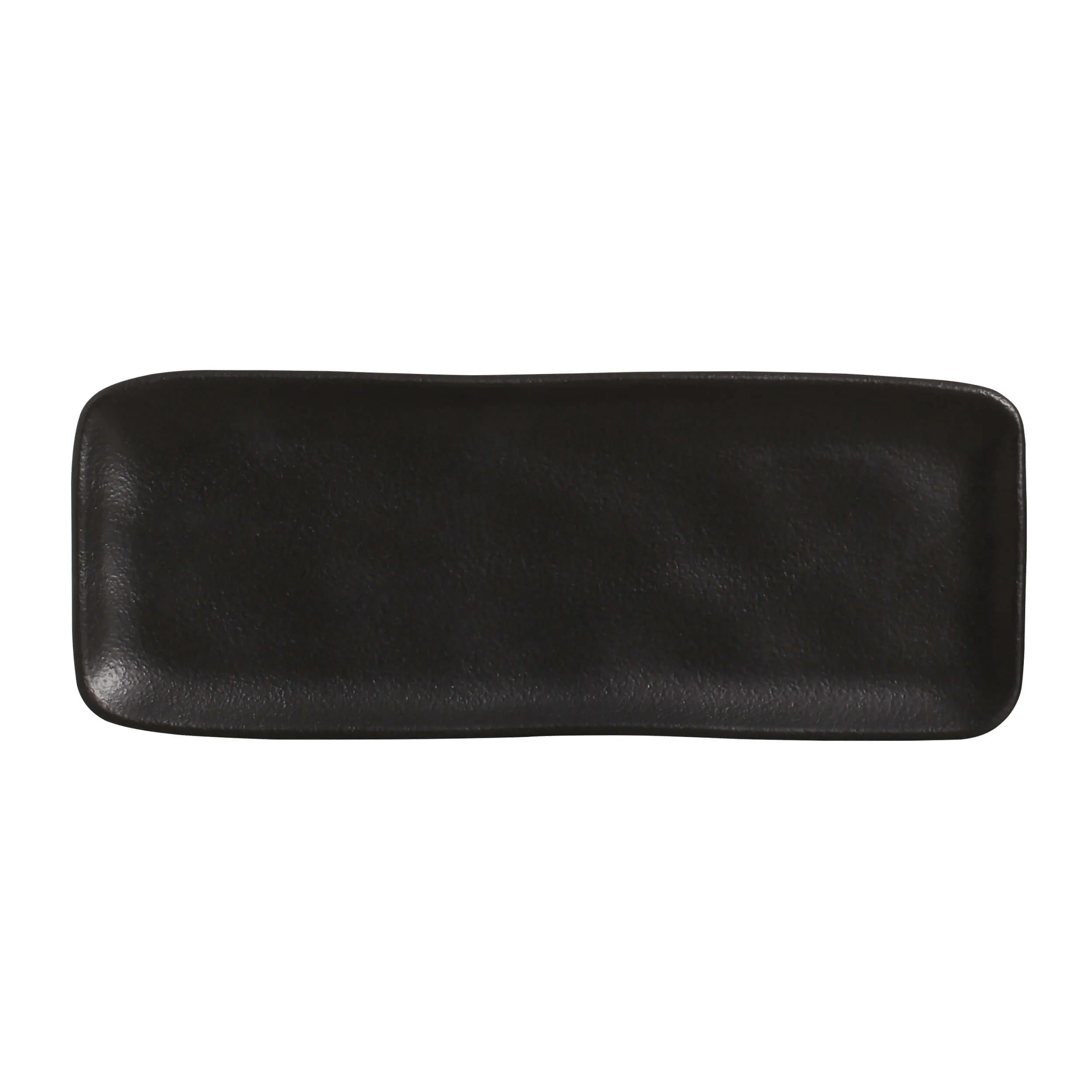 Platter Tray Stoneware 33 cm x 13 cm  Black Matt Colour Made in Brazil Organic Shape Porto Brasil Ceramic Make a Set