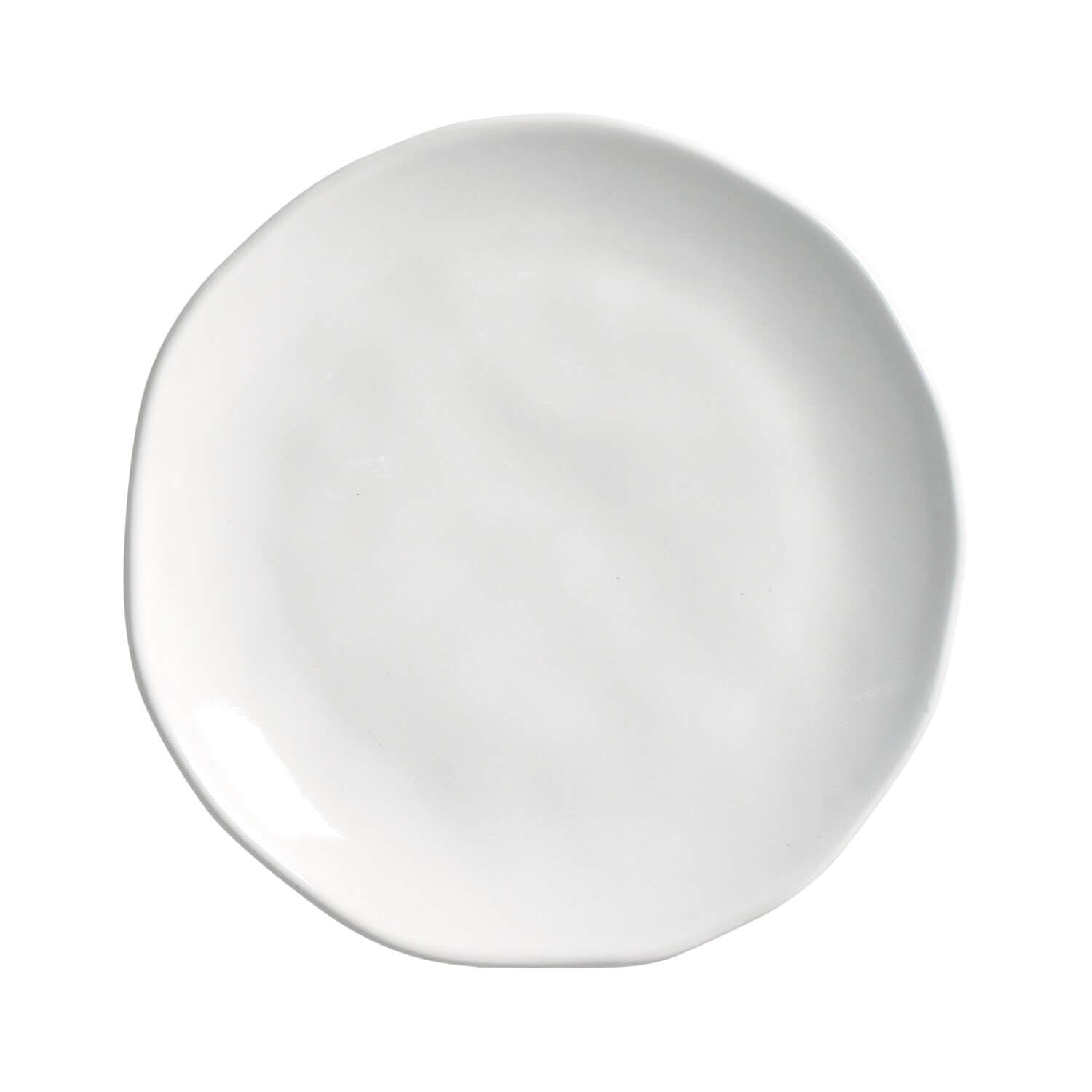 Dessert Plate Stoneware 19.5 cm New White Colour Made in Brazil Organic Shape Porto Brasil Ceramic Make a Set