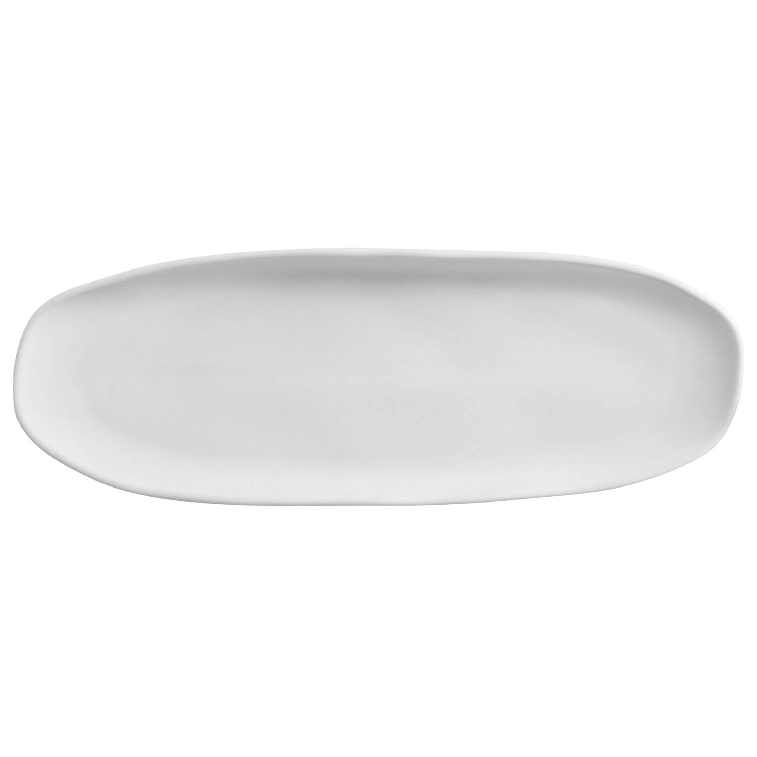 Platter Tray Oval  Stoneware 36 cm x 13 cm New White Colour Made in Brazil Organic Shape Porto Brasil Ceramic Make a Set