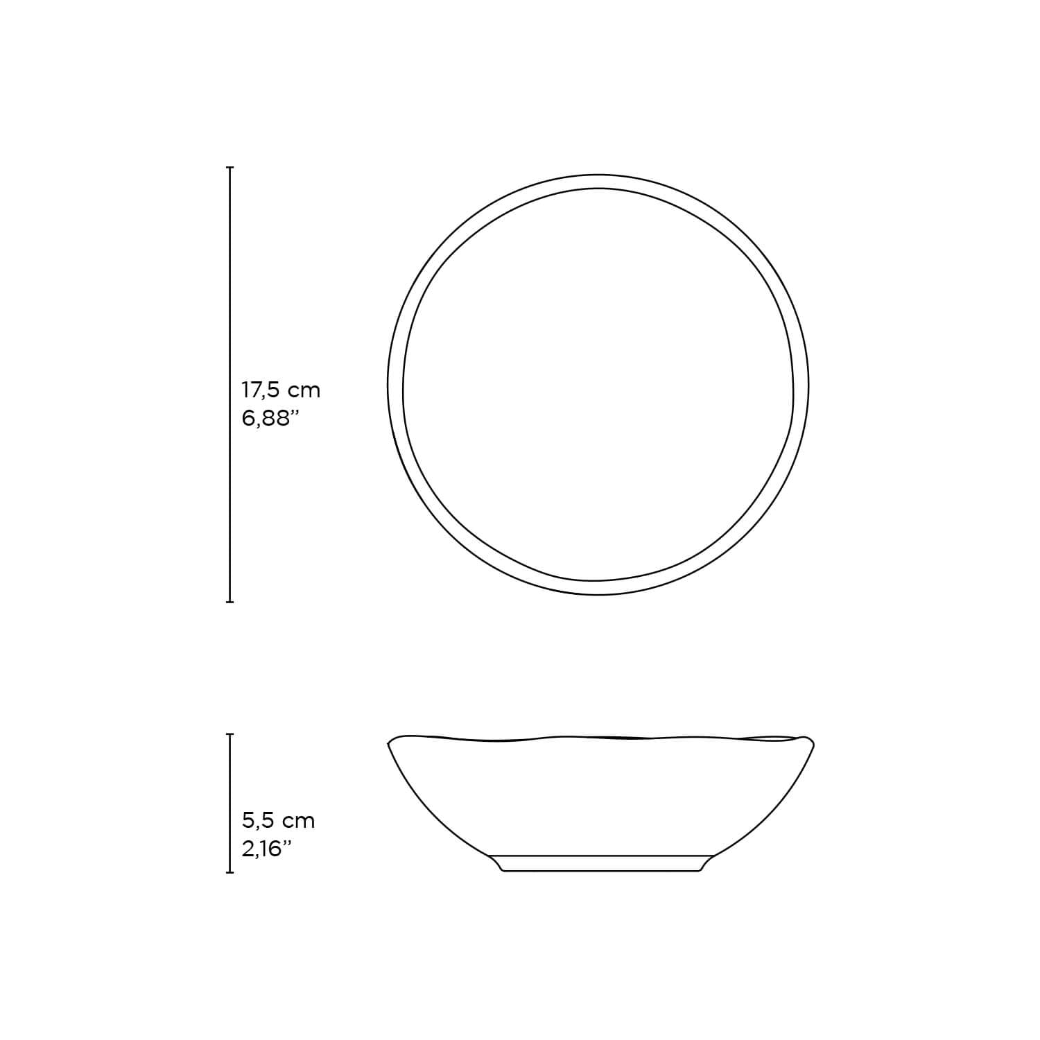 Bowl  Stoneware 17.5 cm x 5.5 cm   520 ml Pistache Colour Made in Brazil Organic Shape Porto Brasil Ceramic Make a Set