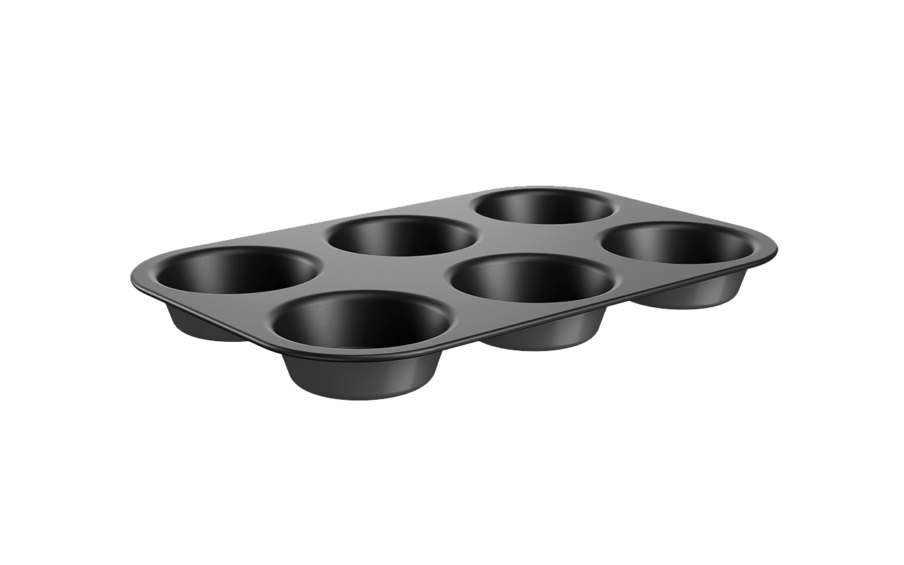 Brinox 27cm Non-stick 6-Cupcakes Baking Mold - easy to cook and clean - Made in Brazil