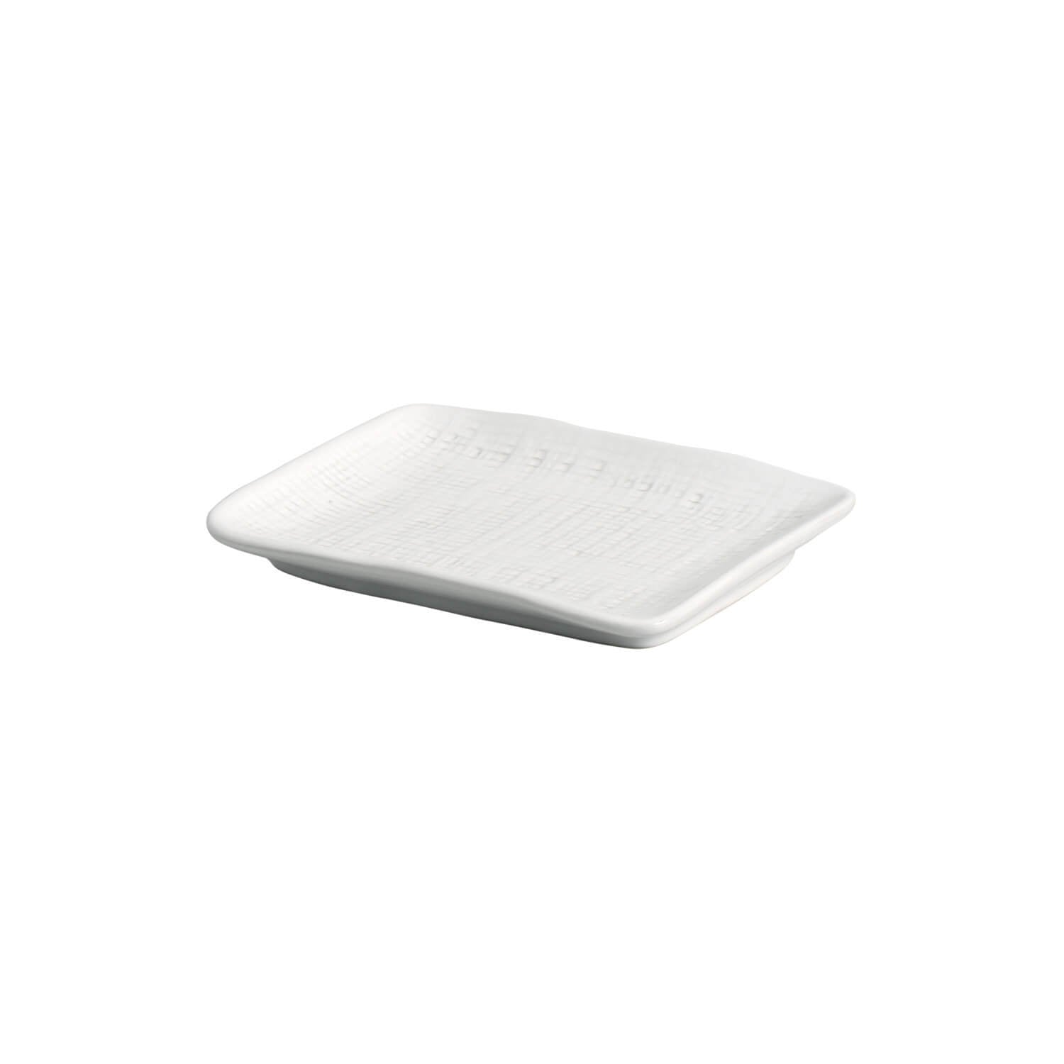 Platter Tray Rectangular  Stoneware 18 cm x 14 cm New White Colour Made in Brazil Organic Shape Porto Brasil Ceramic Make a Set