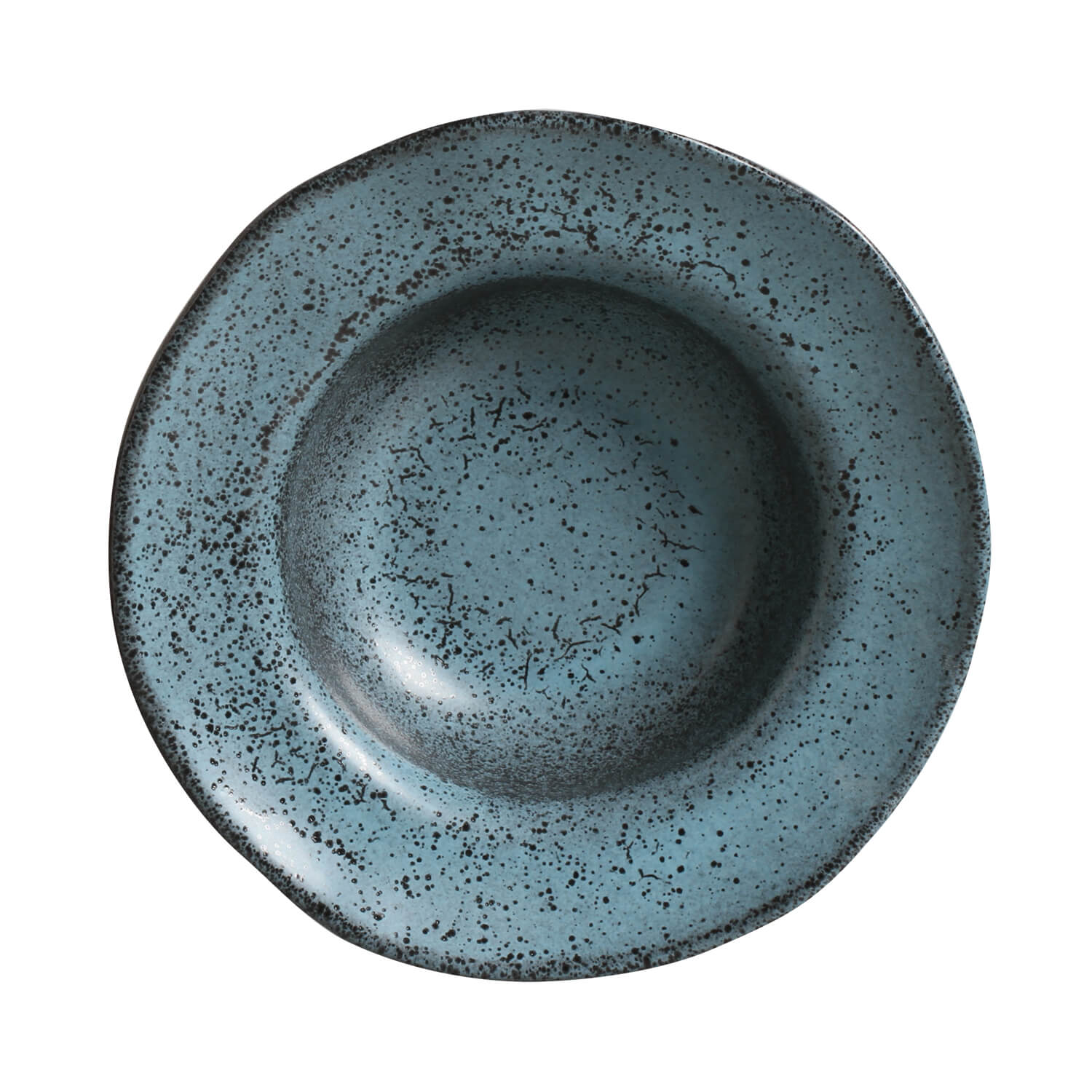 Hat  Plate Deep Rim Stoneware 19 x5.5 cm 250 ML Night Colour Made in Brazil Organic Shape Porto Brasil Ceramic Make a Set