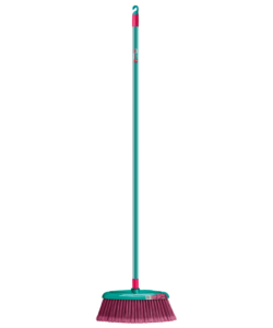 Bettanin Floor Broom Suitable for Outdoor and Indoor with Strong Iron Handle Made in Brazil - Upright Long Handle Broom with Stiff Bristles - Multipurpose Cleaning Tool Perfect for Home or Office Use - Ideal for All Sweeping Cleaning Job