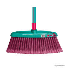 Bettanin Floor Broom Suitable for Outdoor and Indoor with Strong Iron Handle Made in Brazil - Upright Long Handle Broom with Stiff Bristles - Multipurpose Cleaning Tool Perfect for Home or Office Use - Ideal for All Sweeping Cleaning Job