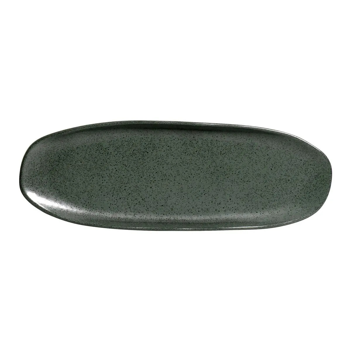 Platter Tray Oval  Stoneware 36 cm x 13 cm  Greenery Colour Made in Brazil Organic Shape Porto Brasil Ceramic Make a Set