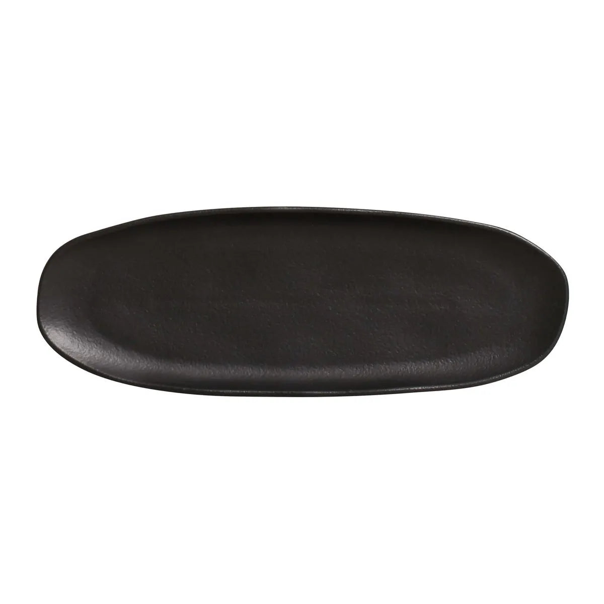 Platter Tray Oval  Stoneware 36 cm x 13 cm Black Matt Colour Made in Brazil Organic Shape Porto Brasil Ceramic Make a Set