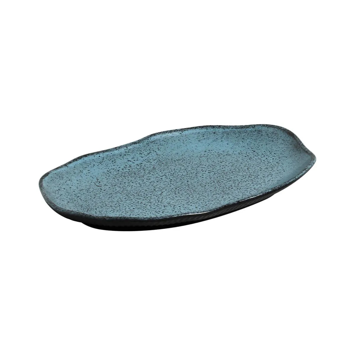 Platter Tray Shallow   Stoneware 30 cm x 20 cm  Night Sky  Colour Made in Brazil Organic Shape Porto Brasil Ceramic Make a Set