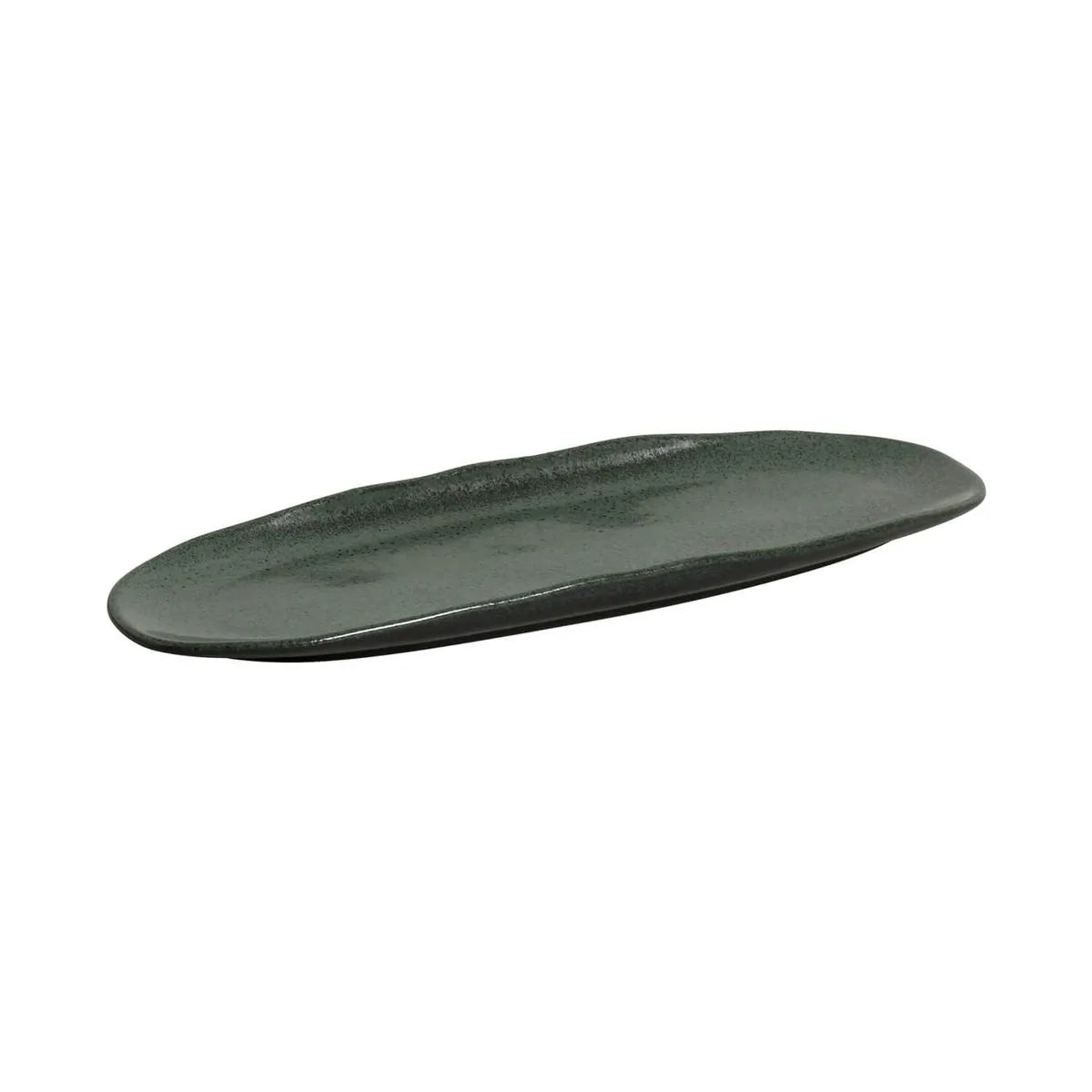 Platter Tray Oval  Stoneware 36 cm x 13 cm  Greenery Colour Made in Brazil Organic Shape Porto Brasil Ceramic Make a Set