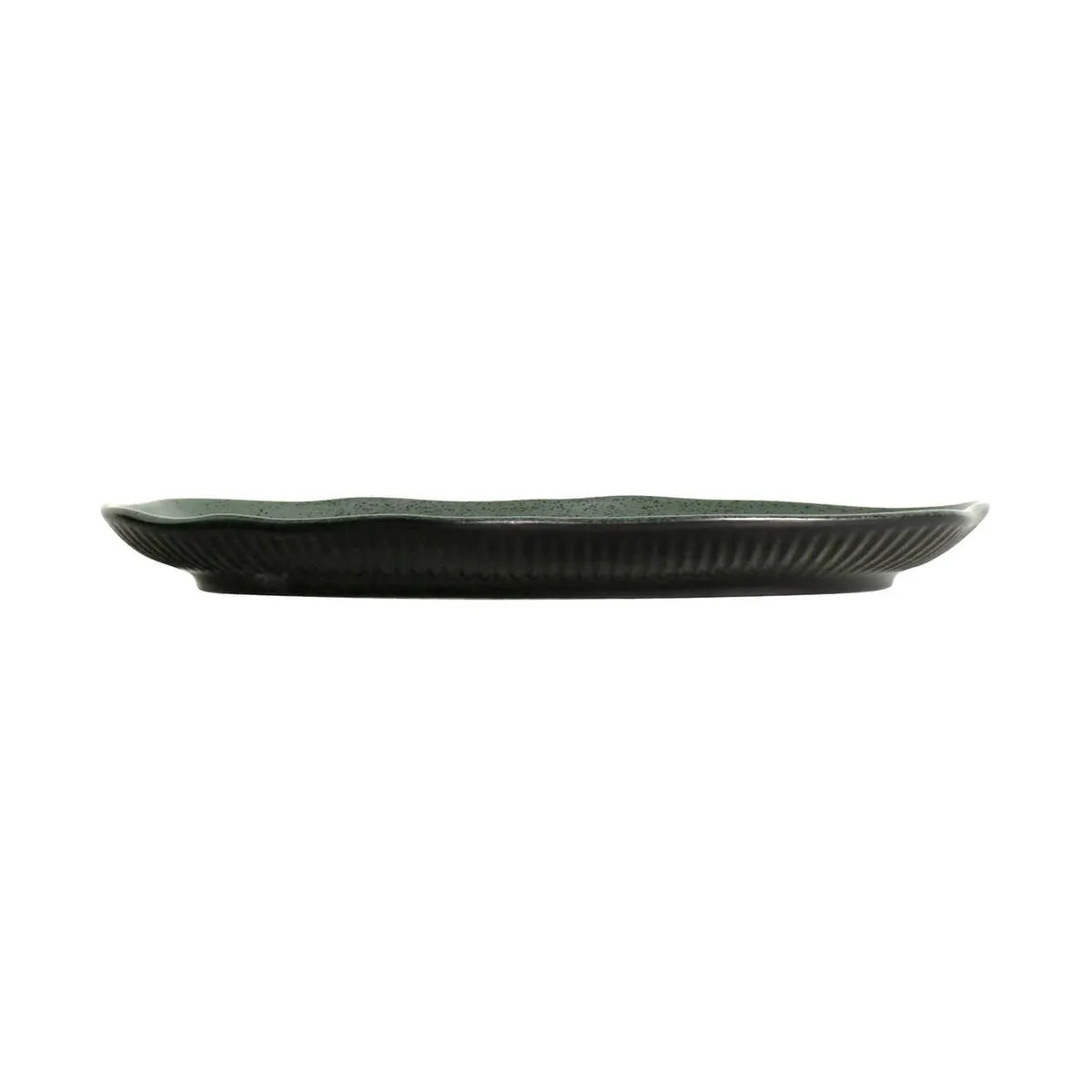 Platter Tray Shallow   Stoneware 30 cm x 20 cm  Greenery Colour Made in Brazil Organic Shape Porto Brasil Ceramic Make a Set