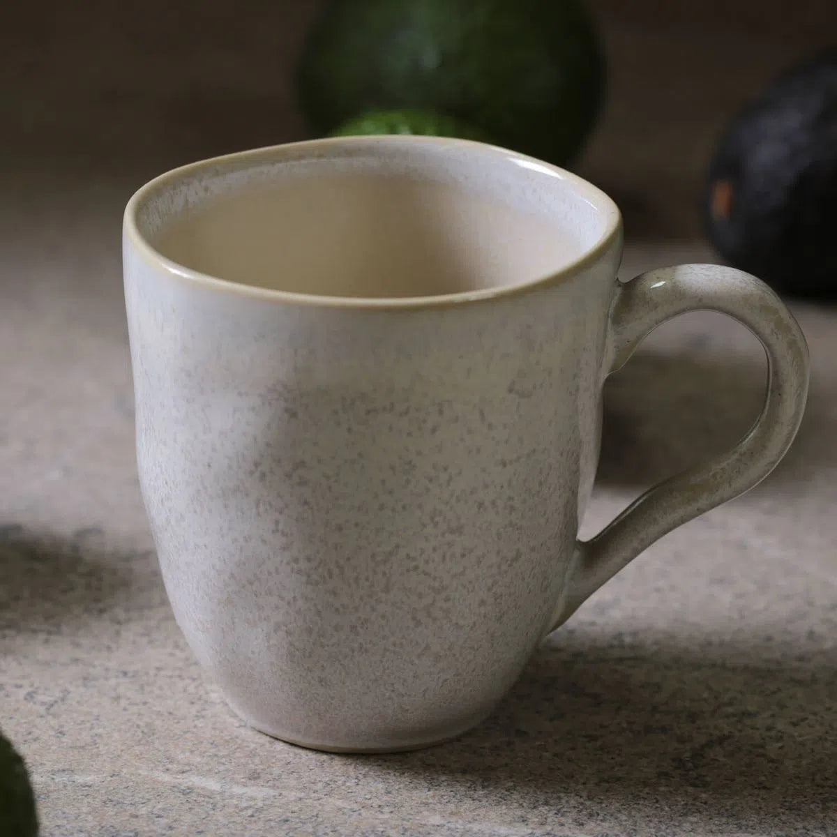 Mug Stoneware 273 ml cm Latte Colour Made in Brazil  Organic  Shape Porto Brasil Ceramic Make a Set