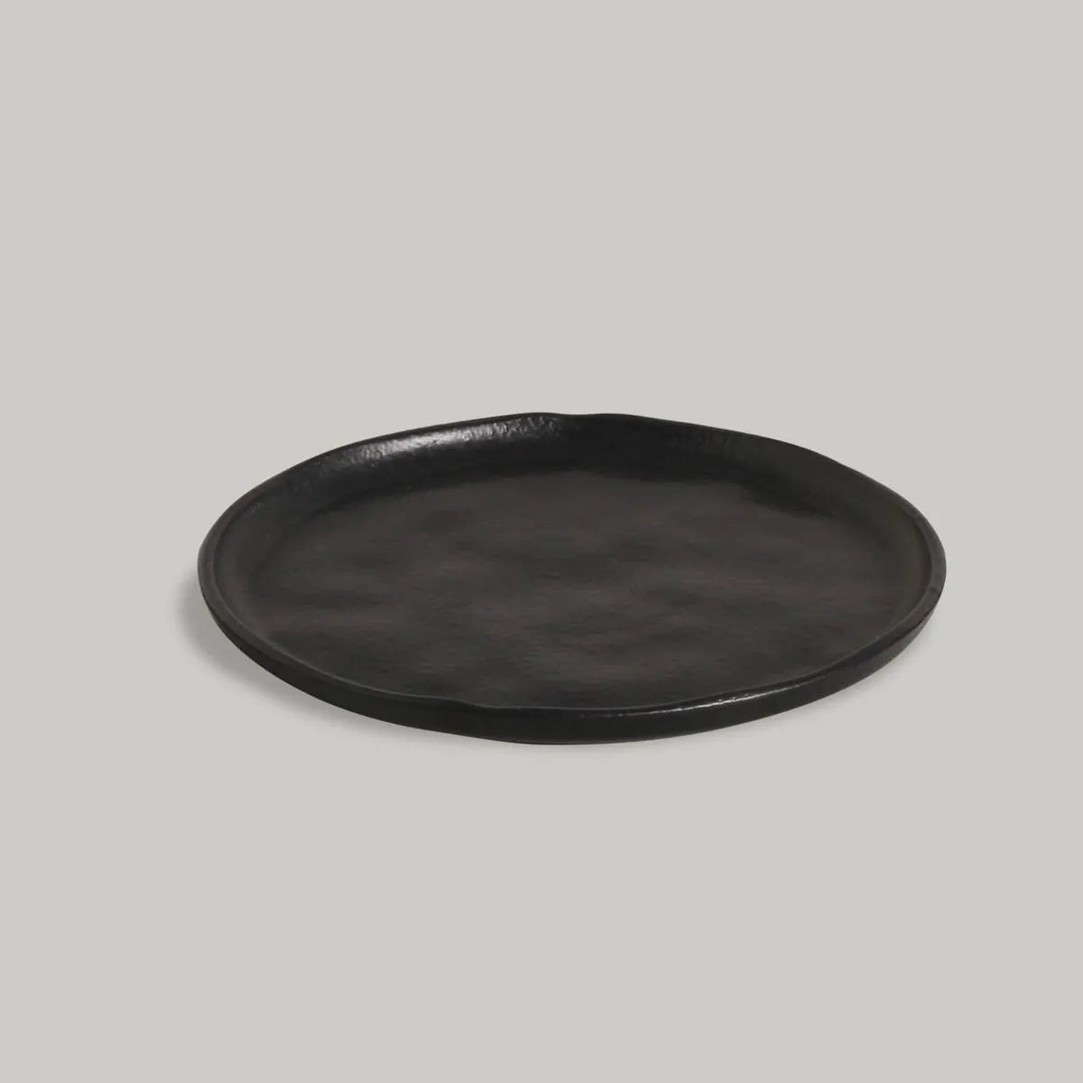 Bread Plate Stoneware 15.5 cm x 1.6 cm  Black Matt Colour Made in Brazil Bio Shape Porto Brasil Ceramic Make a Set