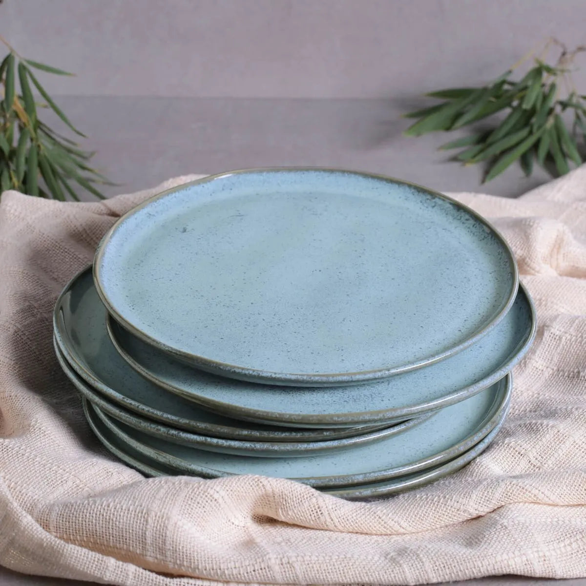 Dinner Plate Stoneware 27.5 cm Porto Brasil  Bio Shape Breeze Colour Made in Brazil Ceramic Make a Set