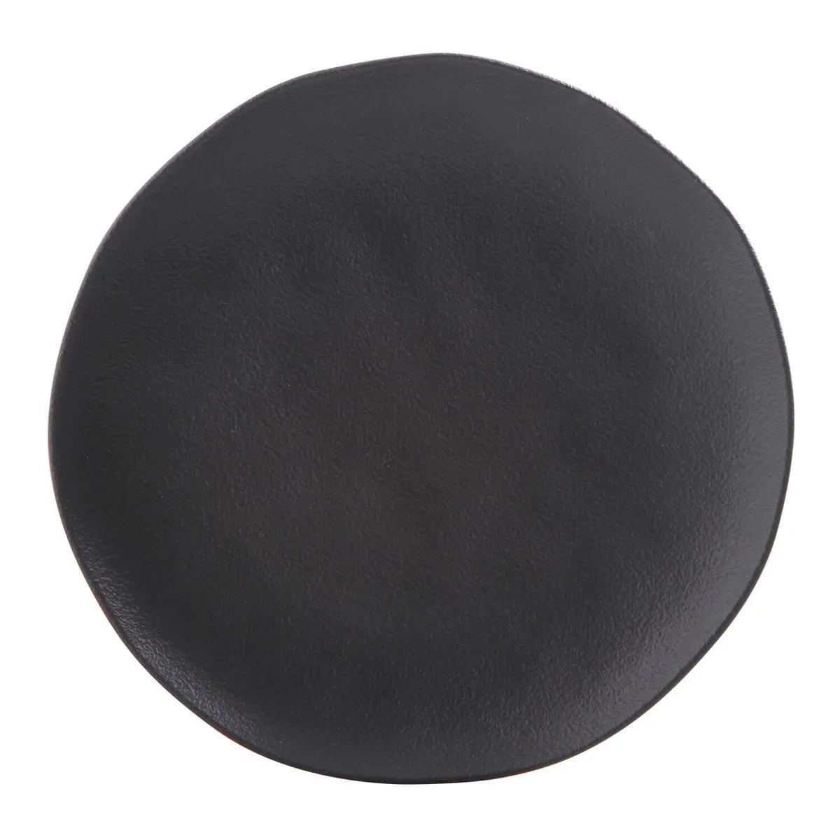 Dinner Plate Stoneware 26.5 cm Black Matt Colour Made in Brazil Organic Shape Porto Brasil Ceramic Make a Set