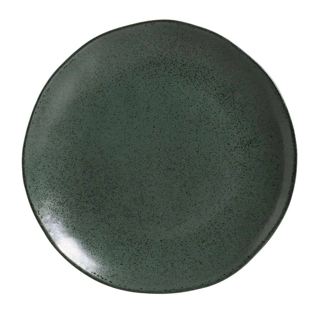 Dinner Plate Stoneware 26.5 cm Greenery Colour Made in Brazil Organic Shape Porto Brasil Ceramic Make a Set