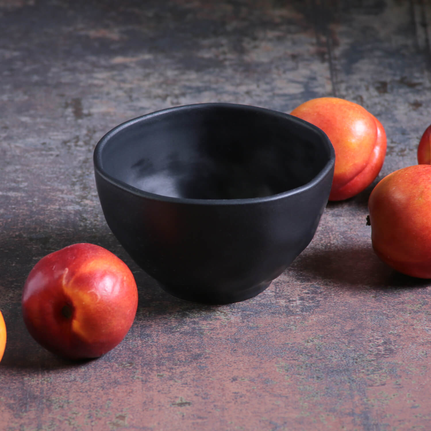 Bowl  Stoneware 13,3 cm x 7,7 cm   558 ml Black Matte Colour Made in Brazil Organic Shape Porto Brasil Ceramic Make a Set