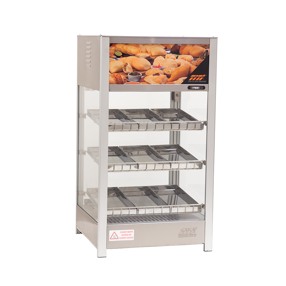 Innovative Unit for Food Preservation with Steam and  Inclined Tray to Better Sales Results with 9 Free Trays  486 9B  46x44,5x83 cm  Made in Brazil