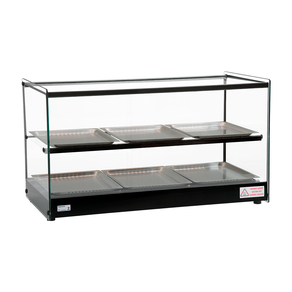 Erato Heated Display Case  with 6 Free Trays Compact 84x45x50cm 6BD 360 Degrees View Mande in Brazil LED