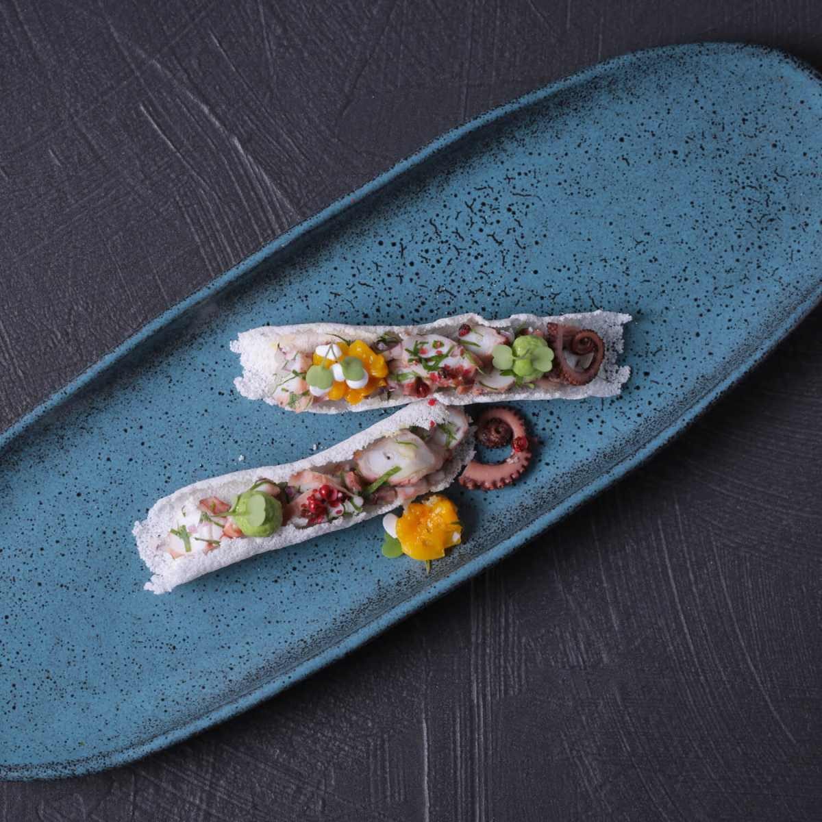 Platter Tray Oval  Stoneware 36 cm x 13 cm  Night Sky Colour Made in Brazil Organic Shape Porto Brasil Ceramic Make a Set