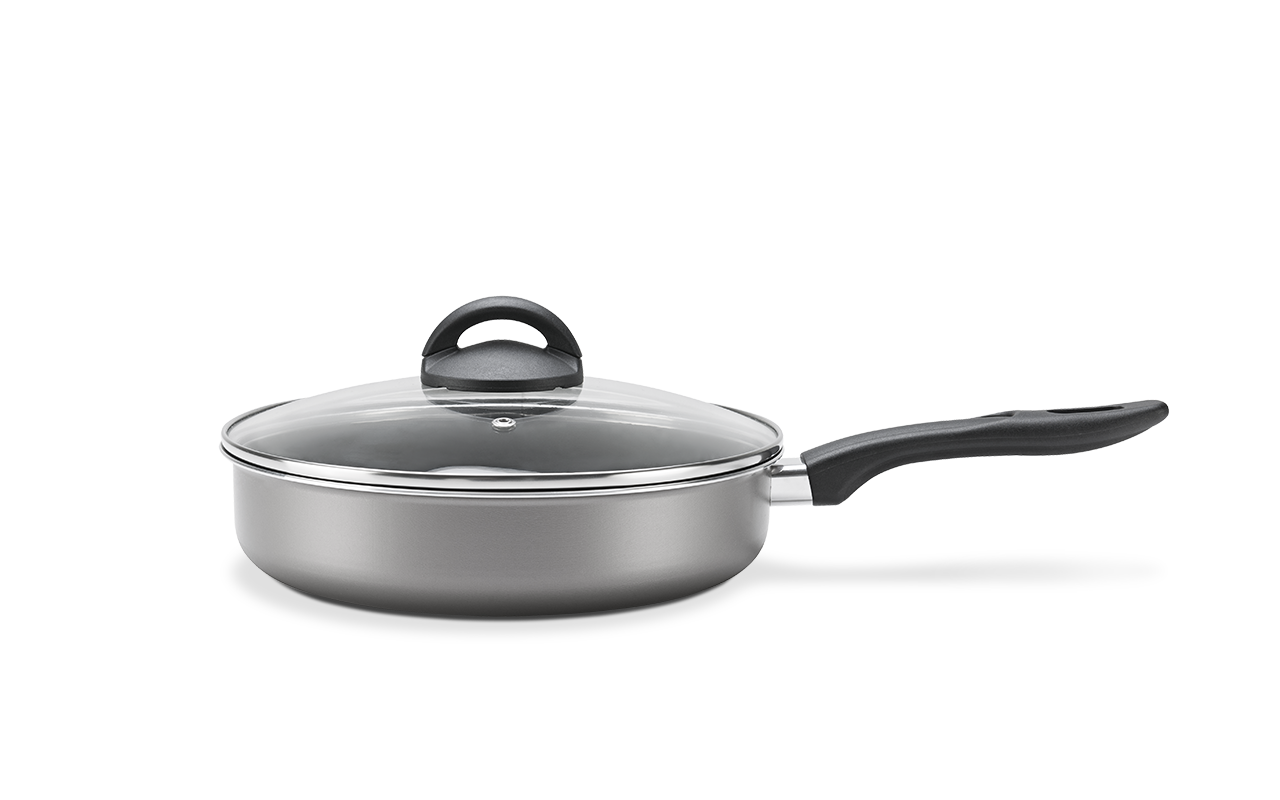 Brinox 24 cm  2 L Non-stick Saute Straight Frying Pan - dual function - easy to cook and clean - Made in Brazil.