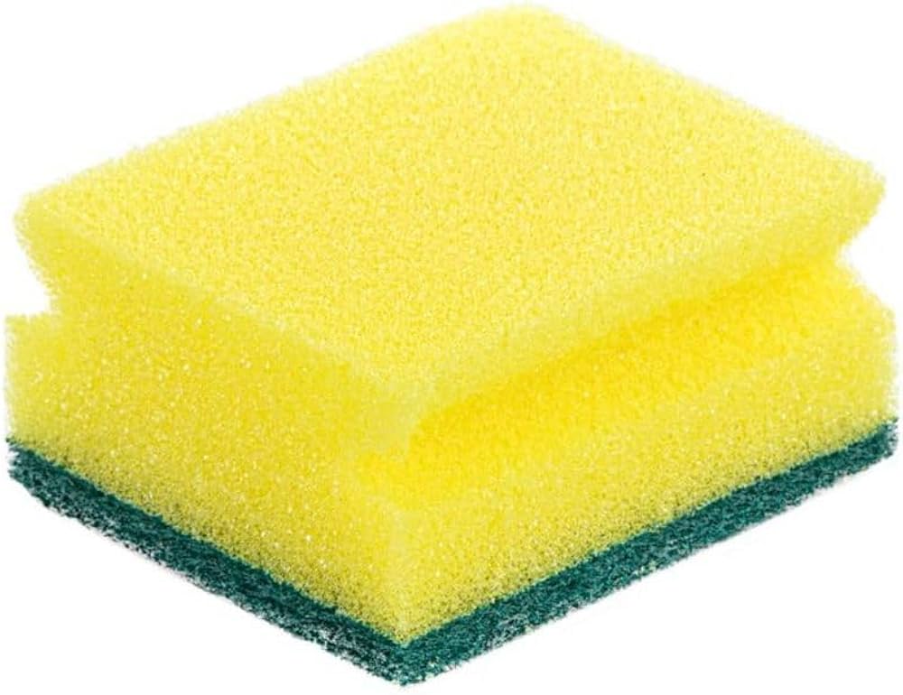 Bettanin  Scour Sponge With  Nail and Hand Protection - Silver Ions Technology that Eliminates 99.9% Bacteria - Made in Brazil