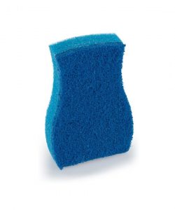 Bettanin  Blue Non-Scratch Sponge 3 pcs Pack Ergonomic Improved Shape - Silver Ions Technology that Eliminates 99.9% Bacteria - Made in Brazil