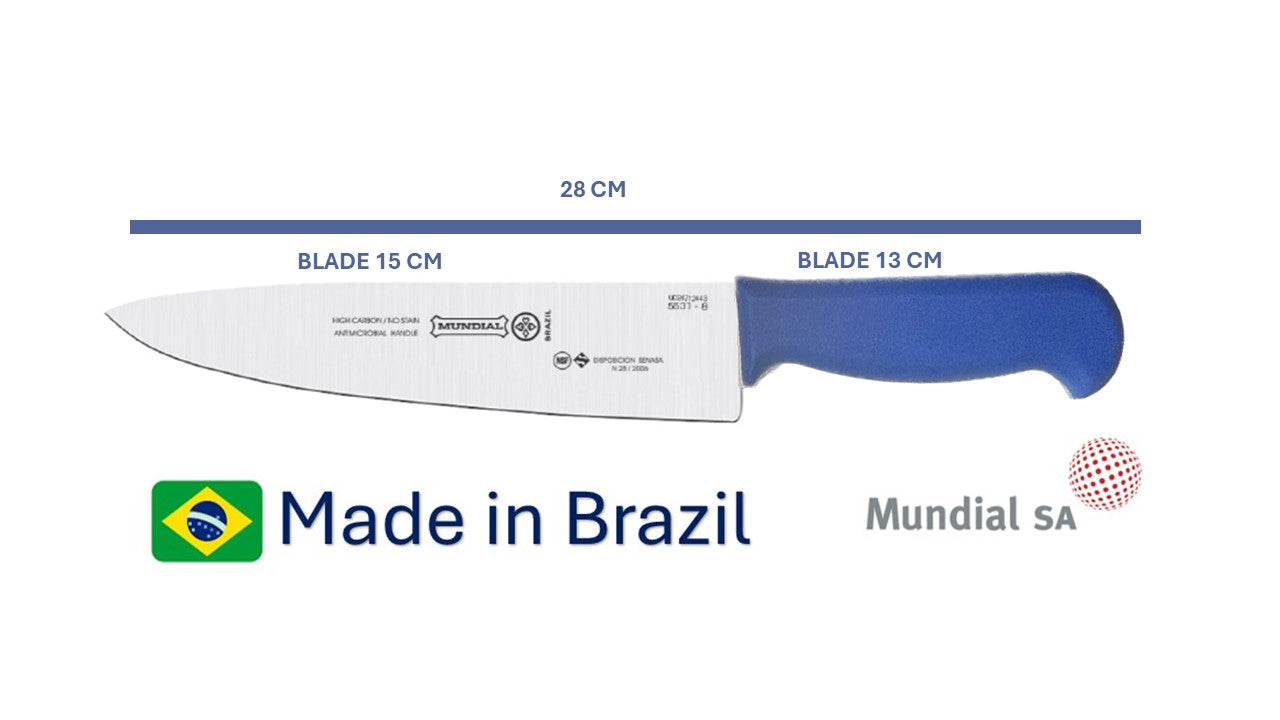 Professional Knife 6' Mundial High Carbon Stainless Steel Din 1.14116  54 - 57 HRC NSF Antibacterial Handle -  The Original Brazilian Knife