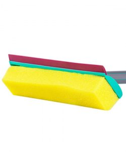 Bettanin Glass Cleaner 2 in 1 , High Absorption Sponge and Squeegee 1 m handle  - Made in Brazil