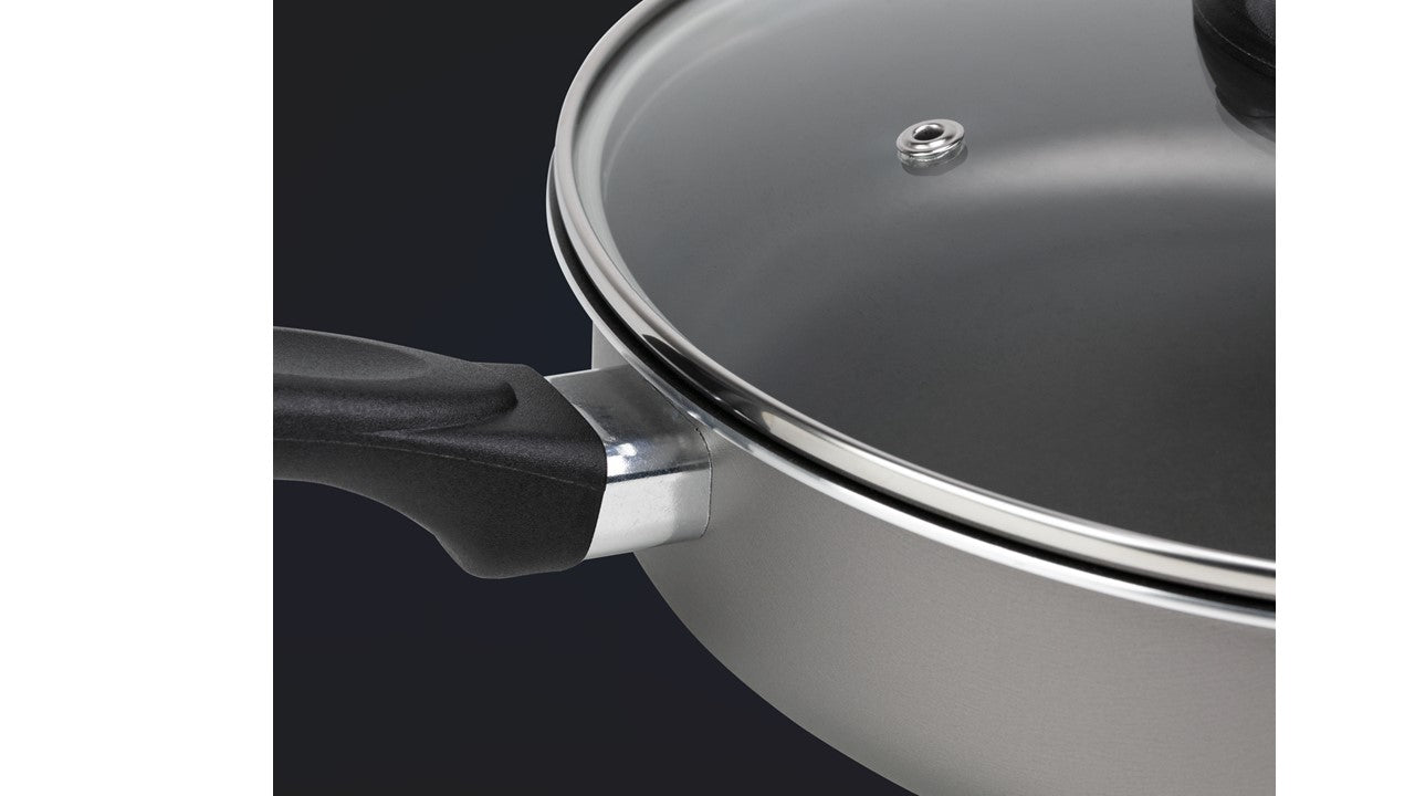 Brinox 24 cm  2 L Non-stick Saute Straight Frying Pan - dual function - easy to cook and clean - Made in Brazil.