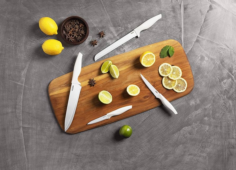 Brinox 6” Kitchen Knife White  -  precise and secure cutting - best cost benefit in the affordability and functionality segment