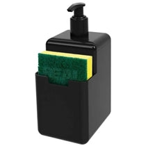 Coza Soap Dispenser  Black   500 ml with Sponge Holder Kitchen Made in Brazil