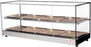 Erato Heated Display Case  with 8 Free Trays Compact 110x45x50cm  8BD 360 Degrees View Mande in Brazil LED